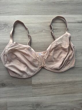 Chantelle Unlined Sheer Mesh Bra in Light Blush